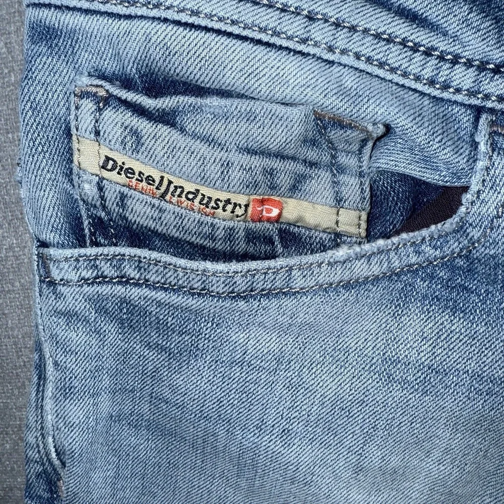 Diesel Jeans Men 28x32 Blue Tazy Slim Carrot Stretch‎ Light Wash Skater 008L5